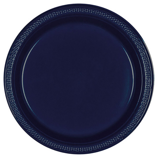 Paper Plates Round Navy Flag Blue 26cm 20pk