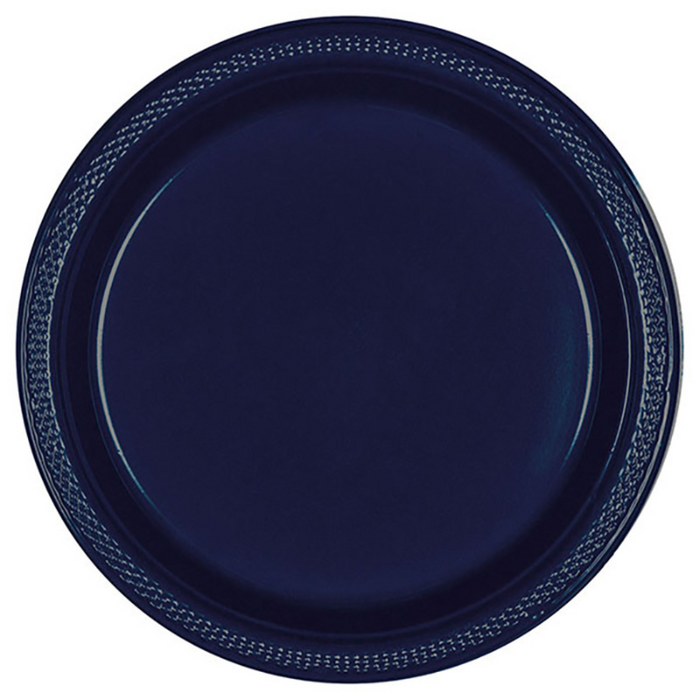 Paper Plates Round Navy Flag Blue 26cm 20pk