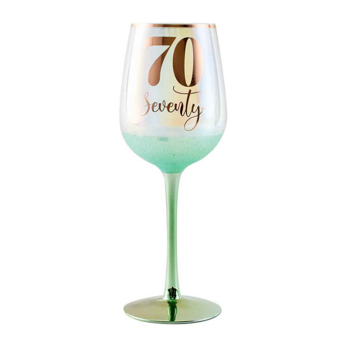 Ronis 70 Glitterati Wine Glass Green 430ml