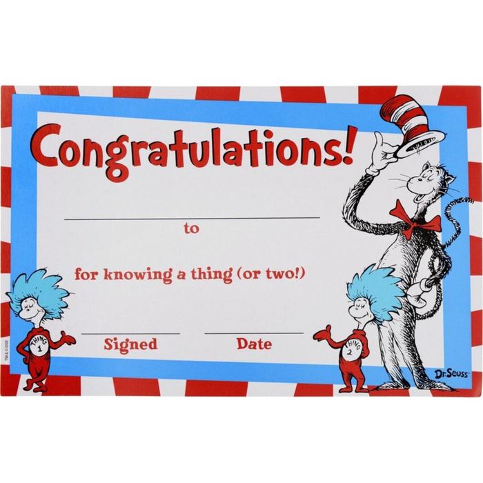 Cat in the Hat Certificate 36pk