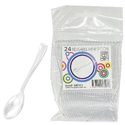 Clear Mini Spoon 24pk