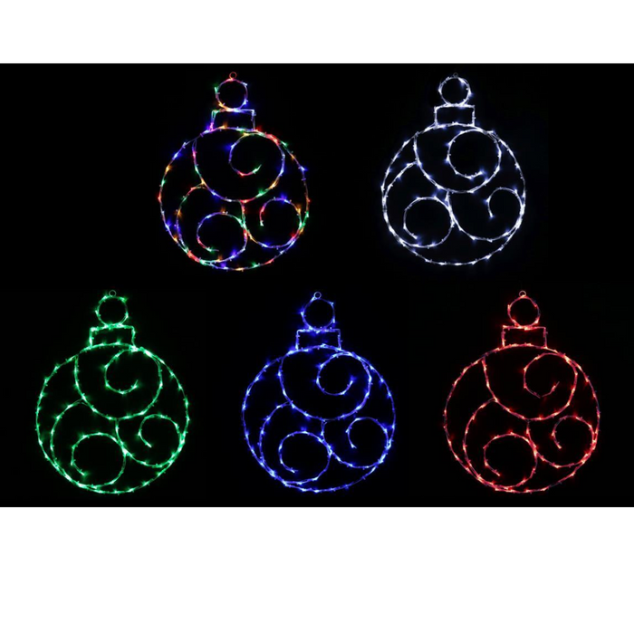 LED Twinkling Bauble 60cm 5 Asstd