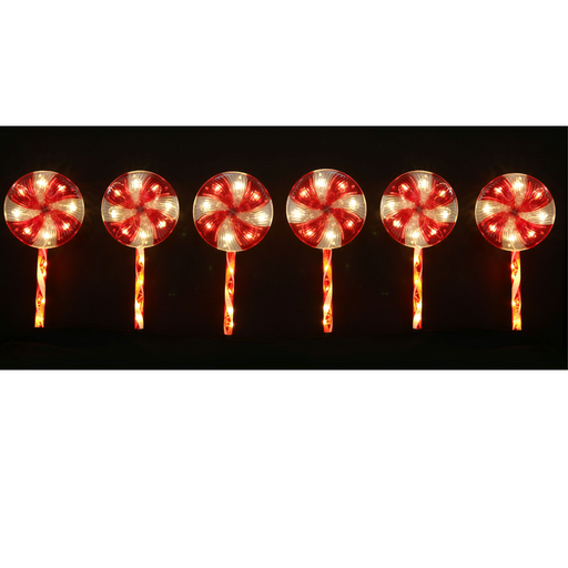 Jumbo Lollipop Path Lights 6pk Flash