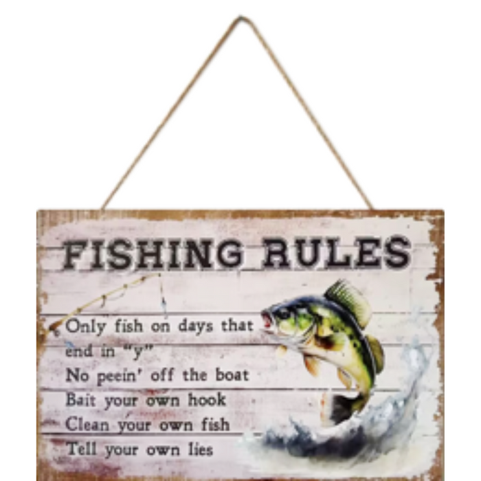 Fishing Signs Wood Signs Assorted Designs