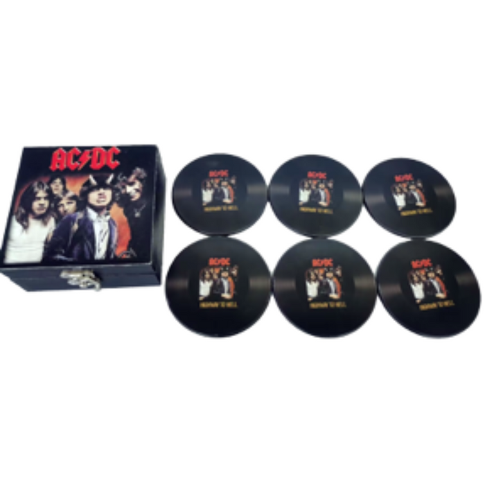 ACDC Set of 6 Coaster Set Size 12x12x5cm