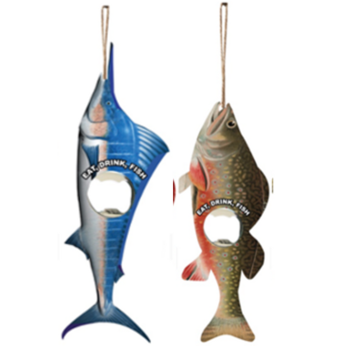 Fish Shape Bottle Openers (Assorted Designs ) Size: 20x7.5x1cm with hanging string