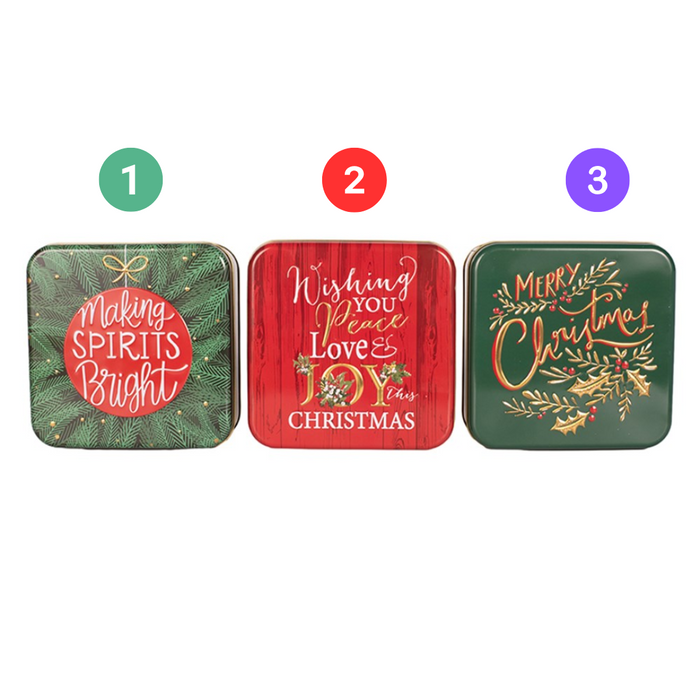 3A METAL CHRISTMAS TINS 17X17X6.5CM