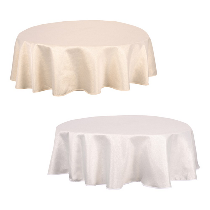 Lurex Christmas Table Round Cloth Gold & Silver 175Cm