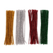 Chenille Ties Gold Silver Red Green 30Pk 30Cm 4 Asstd