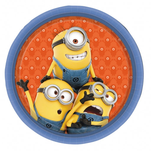 Minions Round Paper Plates 23cm 8pk