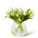 Tulip Bunch White Alma Vase White 28x28x28cm