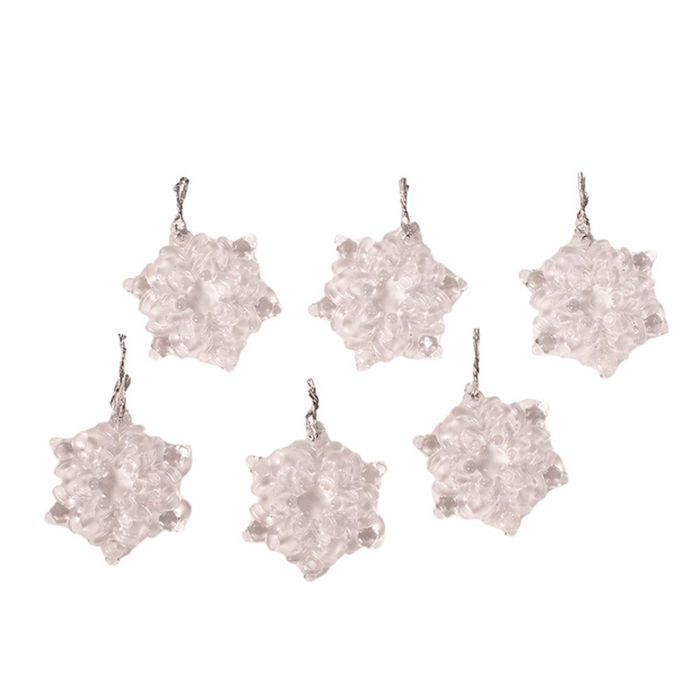 Acrylic Snowflakes Decoration 6PK