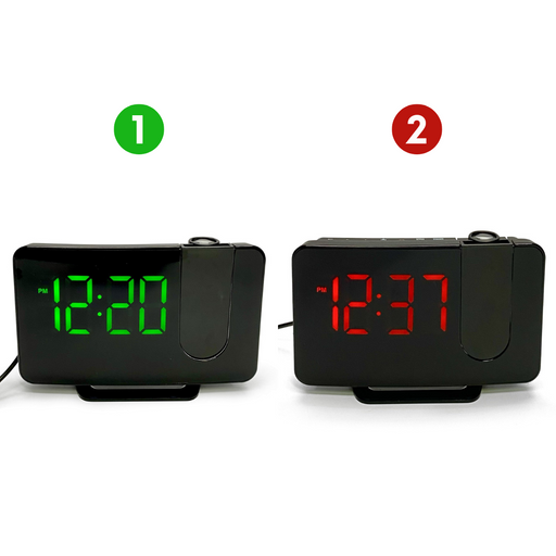 Ronis Adras Projector FM Radio USB Charging Digital Alarm Clock 15x10x4cm 2 Asstd