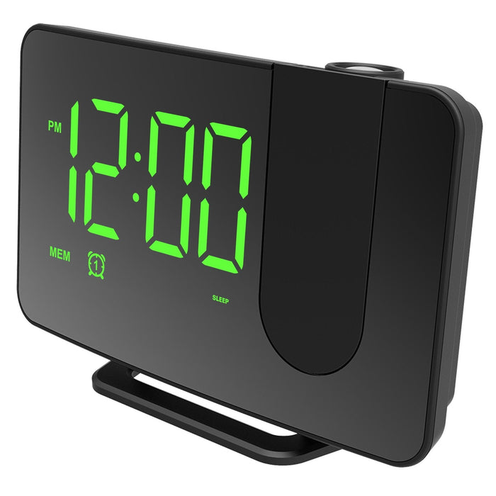 Ronis Adras Projector FM Radio USB Charging Digital Alarm Clock 15x10x4cm 2 Asstd