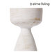 Ronis Amari Candle Holder Whitewash 11x11x32cm