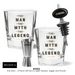 The Man Myth Legend Spirit Glass Gift Set 260ml 4pk