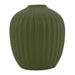 Grooved Bud Vase Green 11x13cm