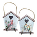 Ronis Bird House Key Holders with Hanging String 16.5x19x0.8cm 6 Asstd