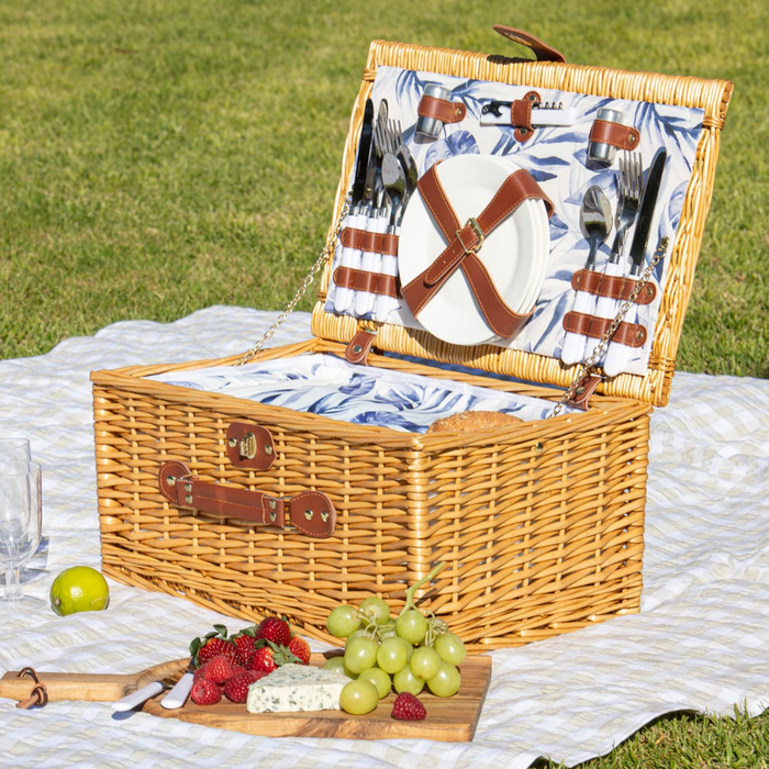 Ronis Blue Lagoon 4 Person Picnic Basket