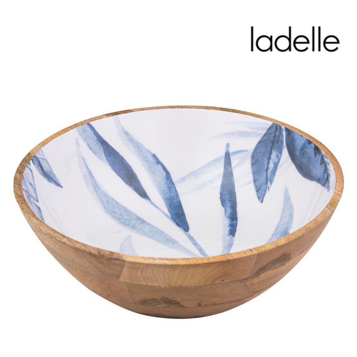 Ronis Blue Lagoon Mango Wood Bowl Large