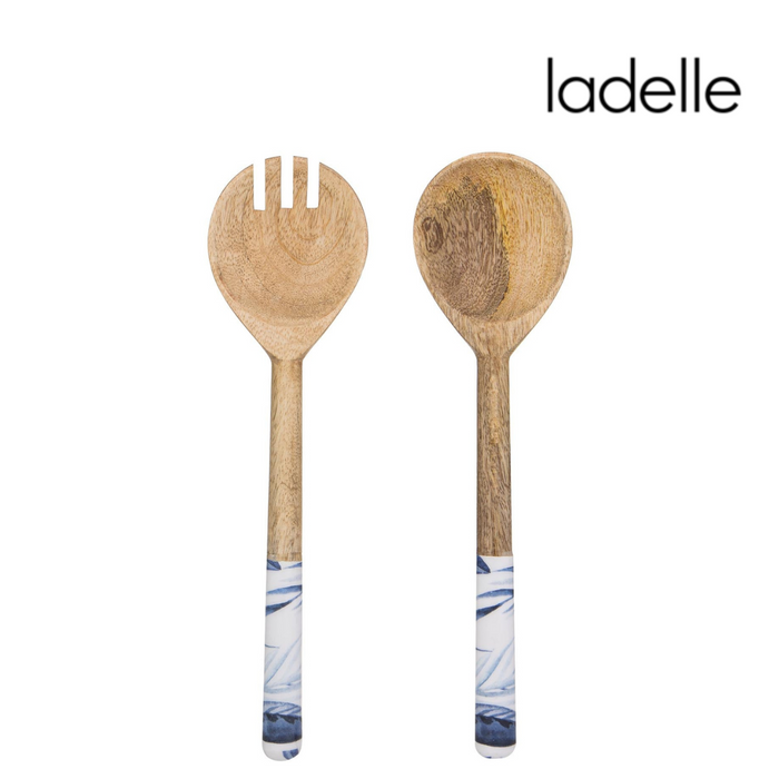 Ronis Blue Lagoon Mango Wood Salad Servers