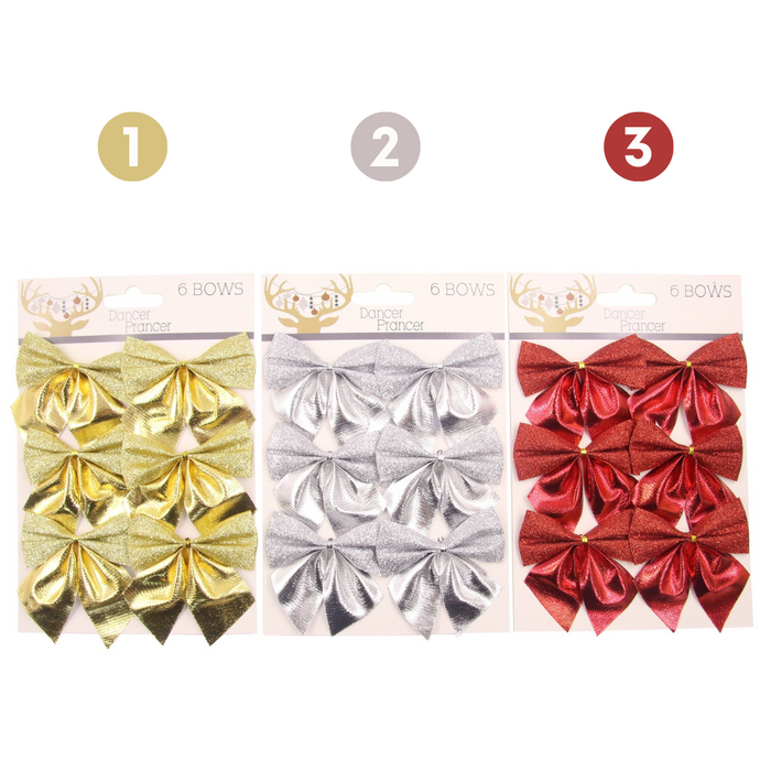 Ronis Bows 6pk 10x12cm 3 Asstd