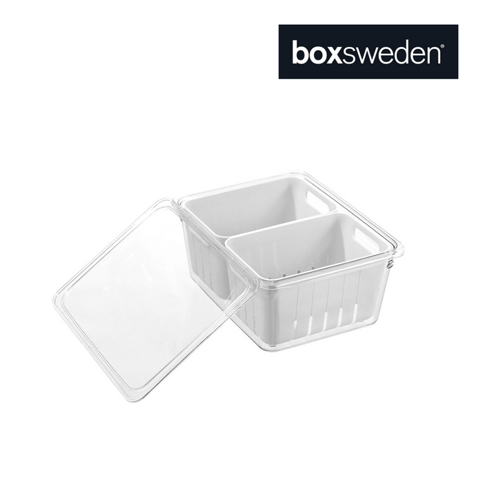 Ronis Boxsweden Crystal Crisp Bin 2 Section 2L 22x17.5x10cm