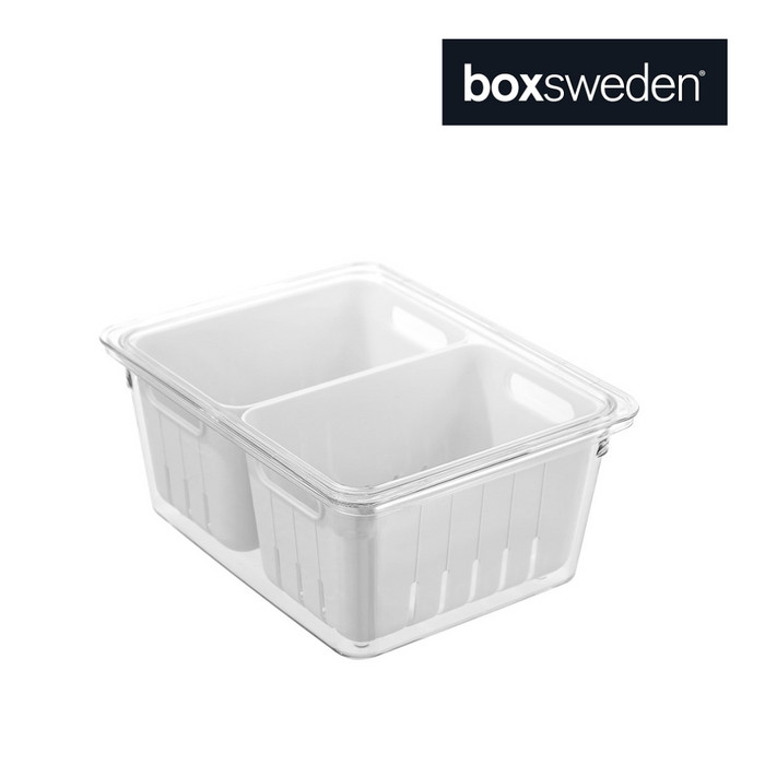 Ronis Boxsweden Crystal Crisp Bin 2 Section 2L 22x17.5x10cm