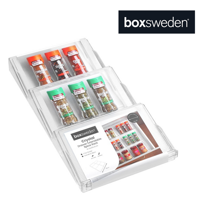 Ronis Boxsweden Crystal Drawer Extendable Spice Rack 41.5x20-38x4cm