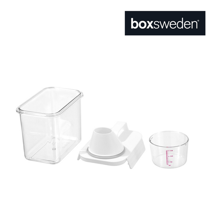 Ronis Boxsweden Crystal Keep Fresh Dispensing Container with Measuring Cup 1.1L