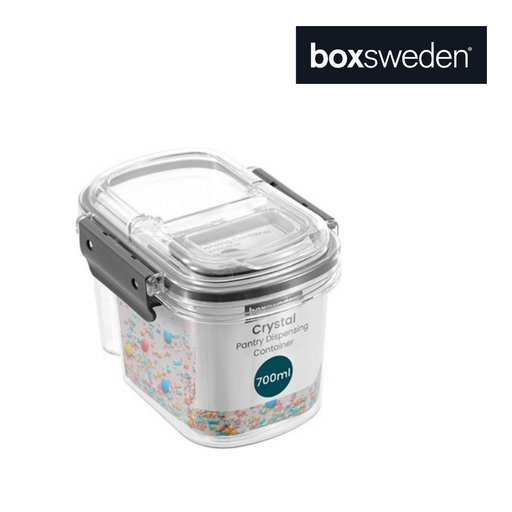 Ronis Boxsweden Crystal Pantry Dispensing Container 700ml 14x11x10.5cm