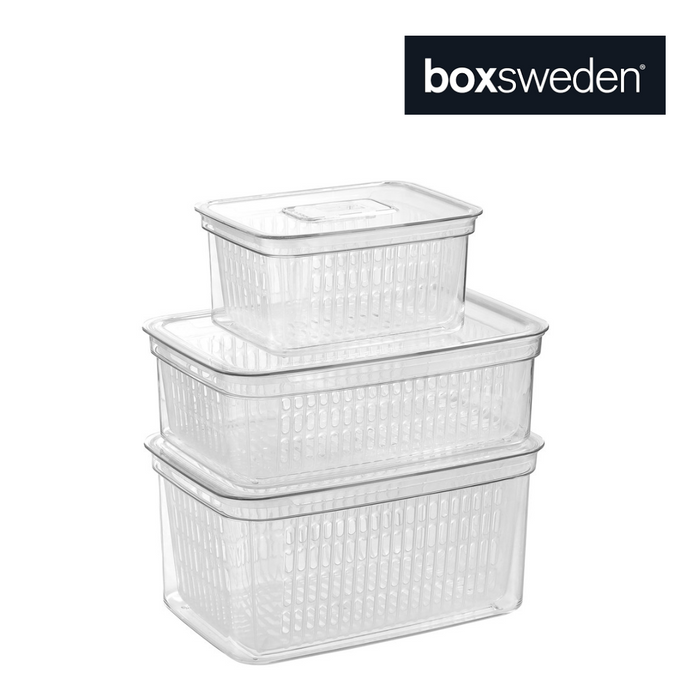 Ronis Boxsweden Crystal Vegetable Storer Clear 2.2L 20x15.5x10.5cm