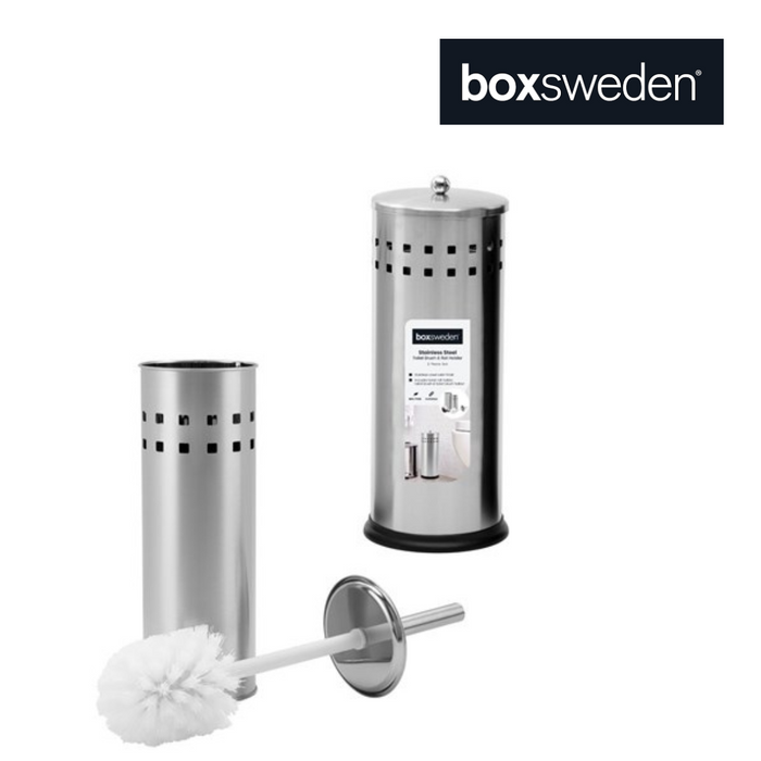 Ronis Boxsweden Toilet Brush and Holder Set Stainless Satin Finish 3 Asstd