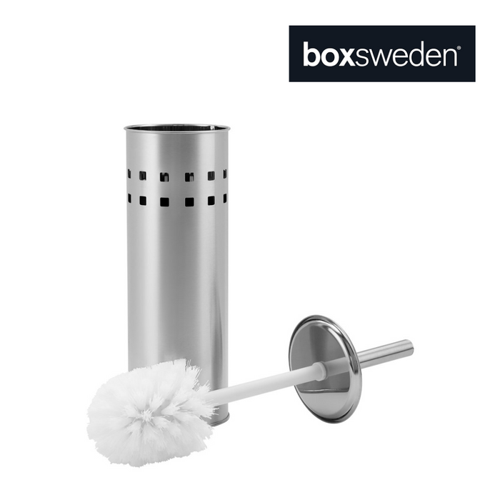 Ronis Boxsweden Toilet Brush and Holder Set Stainless Satin Finish 3 Asstd