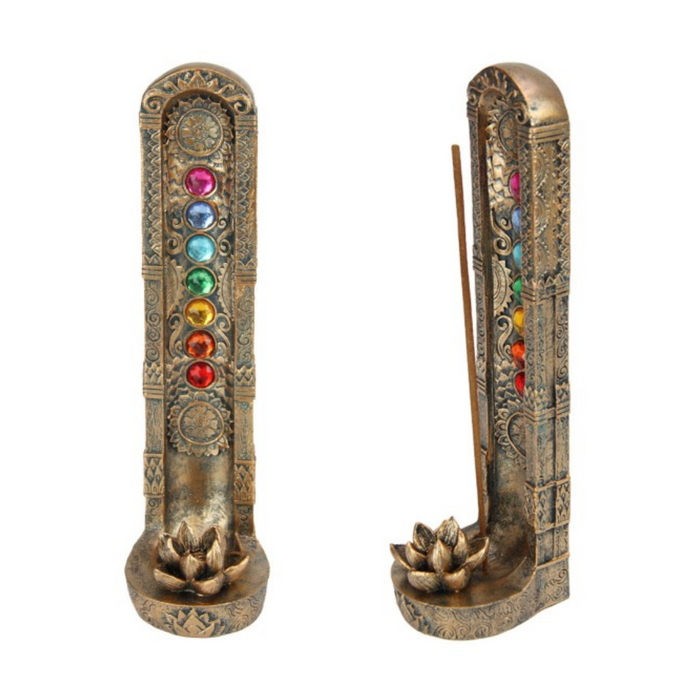 Ronis Bronze Chakra Lotus Incense Holder (Gift Box) 23cm