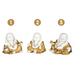 Ronis Buddha 4cm White and Gold 3 Asstd