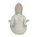 Ronis Buddha Holding Leaf White & Gold Brushed 68cm