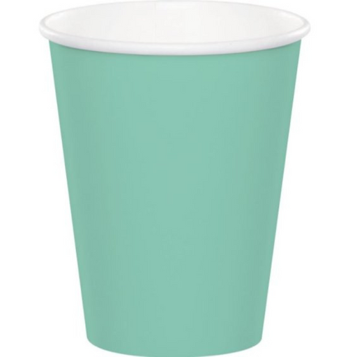 Fresh Mint Green Cups Paper 266ml 24pk