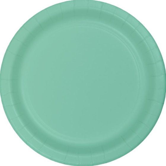 Fresh Mint Green Banquet Plates Paper 26cm 24pk