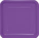 Amethyst Purple Square Dinner Plates Paper 23cm 18pk