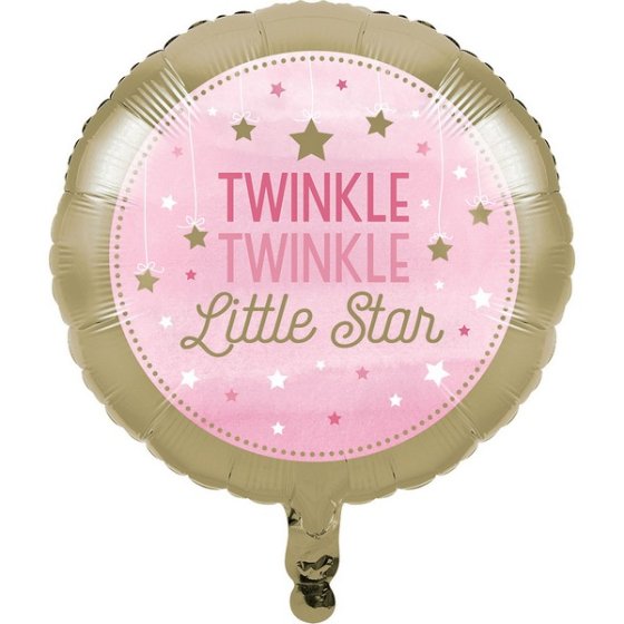 Foil Balloon One Little Star Girl Twinkle Twinkle Little Star Foil Balloon 45cm