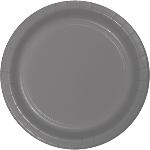 Glamour Gray Lunch Plates Paper 18cm 24pk