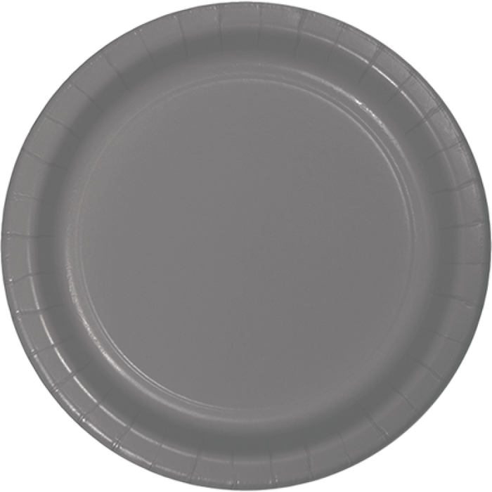 Glamour Gray Banquet Plates Paper 26cm 24pk