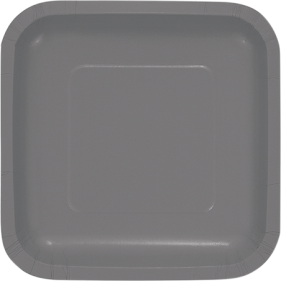 Glamour Gray Square Lunch Plates Paper 18cm 18pk