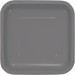 Glamour Gray Square Lunch Plates Paper 18cm 18pk