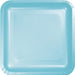 Pastel Blue Square Lunch Plates Paper 18cm 18pk