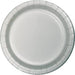 Shimmering Silver Banquet Plates Paper 26cm 24pk