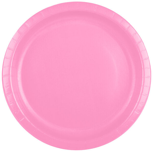 Candy Pink Banquet Plates Paper 26cm 24pk