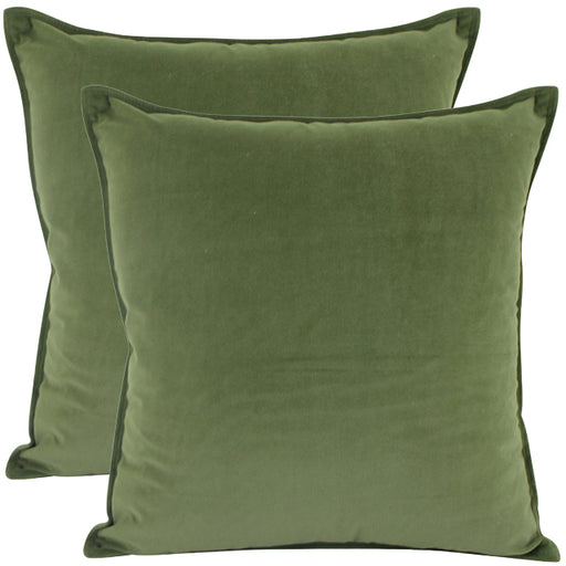 Velvet Cushion Olive 45x45cm