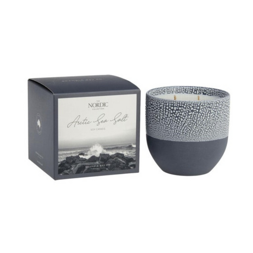 Ronis Candle NOR Arctic Sea Salt 140g Dark Blue